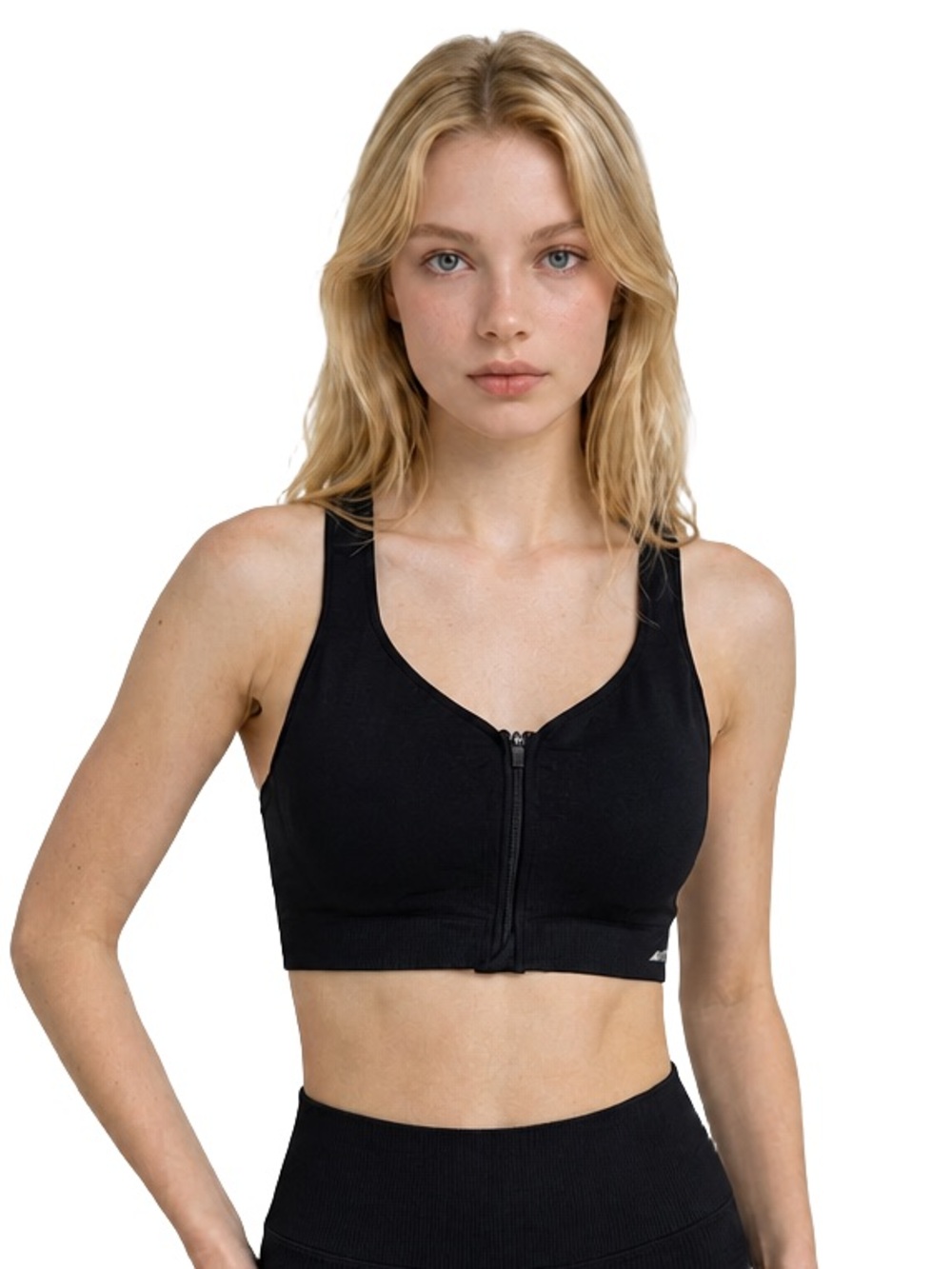 EUC Avia Plus Size Black Sports Bra Front Zip Athletic Tank Top - Size 3XL